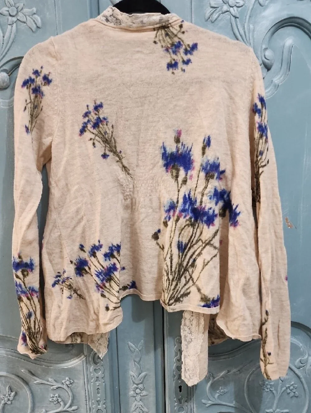 Knitted & Knotted Anthropologie Floral Cardigan - Picture 6 of 8